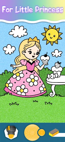 Drawing Princess Coloring Game screenshot 1