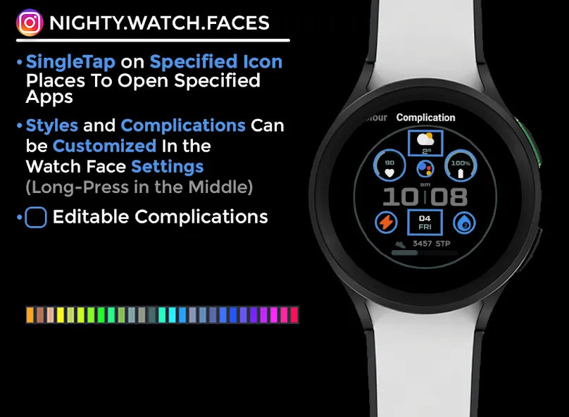 Night ver 16 - watch face screenshot 6