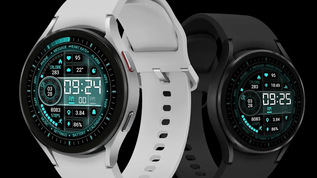 Blue Frosted Glass ZKin Watch screenshot 3