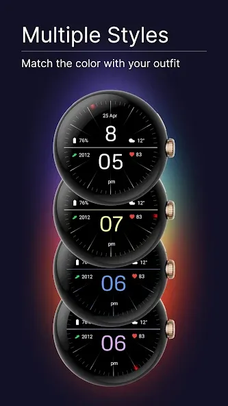 Minimal Black Watch Face screenshot 5