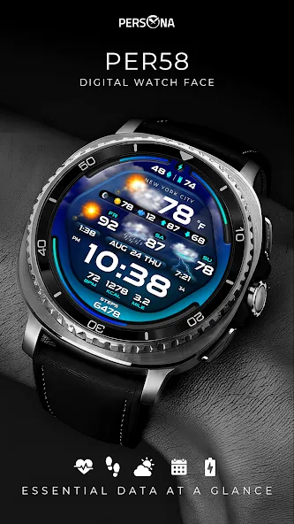PER58 Weather WatchFaceDigital screenshot 1