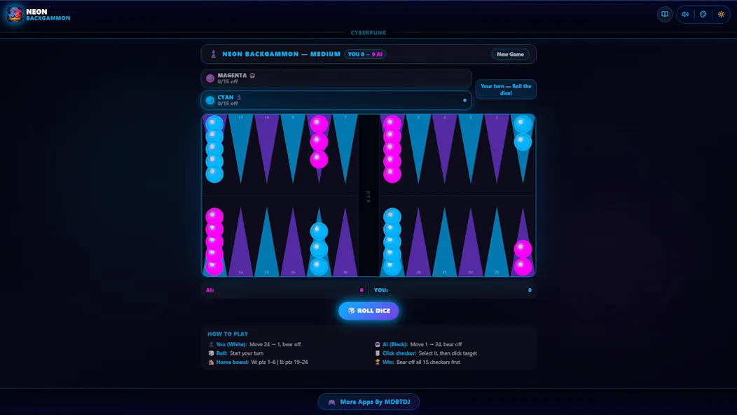 Neon Backgammon Master Offline screenshot 27