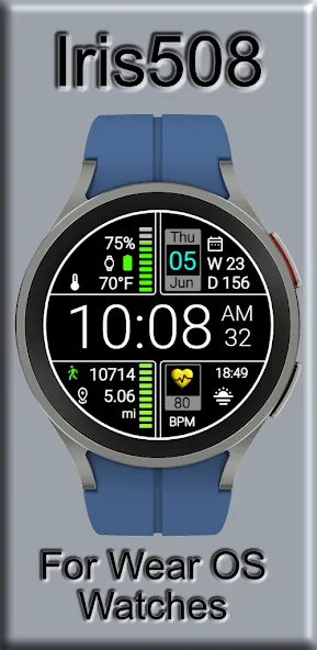 Iris508 Digital Watch Face screenshot 1