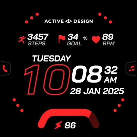Rush: Digital Watch Face screenshot 26