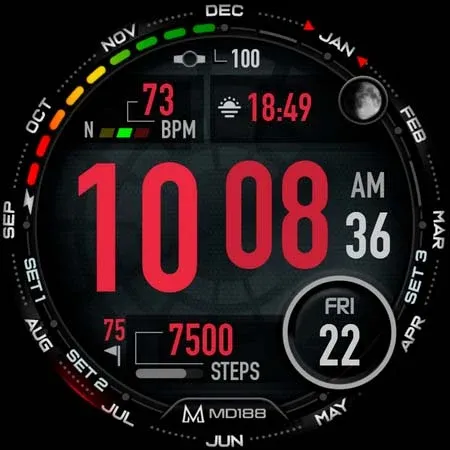 MD188 - Digital watch face screenshot 13