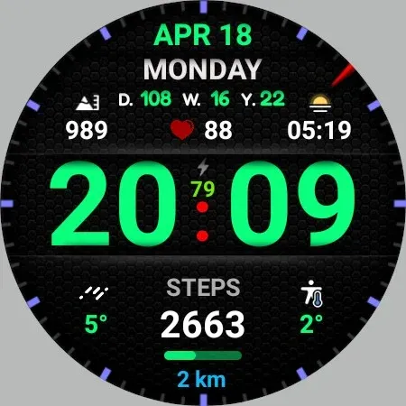 WIN Dgt Super22 MOD watch face screenshot 27