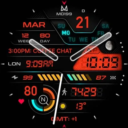 MD199: Analog watch face screenshot 28