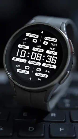 ZKin Watch Black White Message screenshot 6