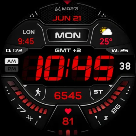 MD271 Digital watch face screenshot 25