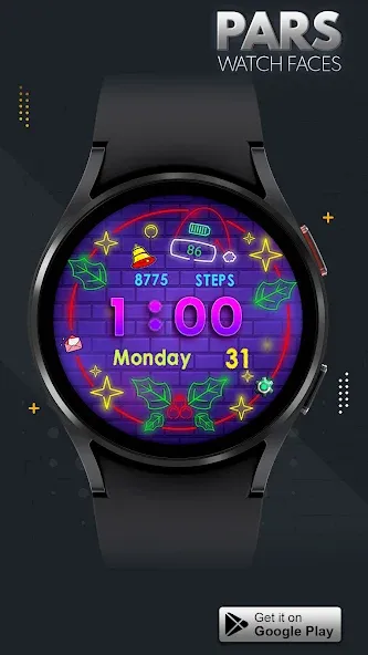 Pars Christmas Watch Face screenshot 4