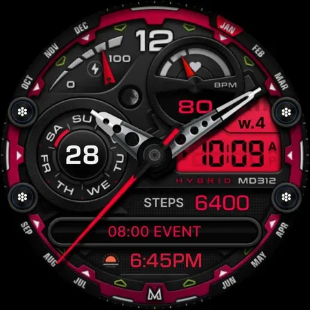MD312 Analog watch face screenshot 11
