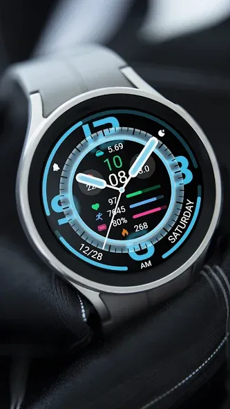 Blue White Glass ZKin Watch screenshot 3