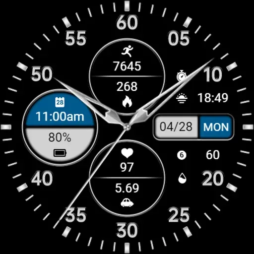 Business Grey Blue ZKin Watch screenshot 8