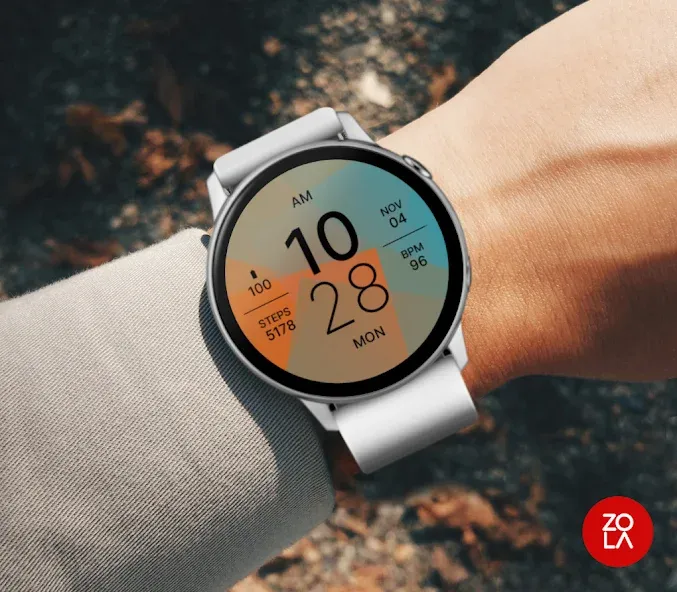 Blue Orange Fit Watch Face screenshot 3