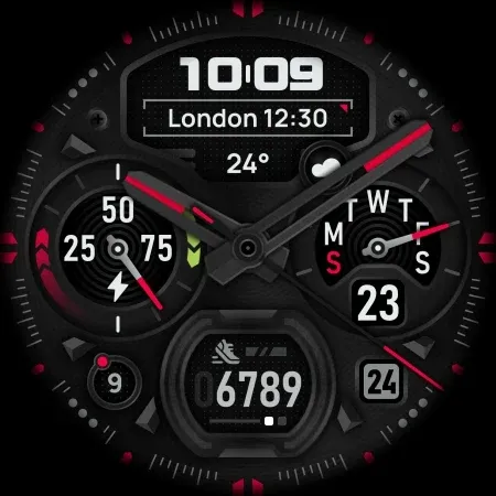 SH047 Watch Face, WearOS watch screenshot 9