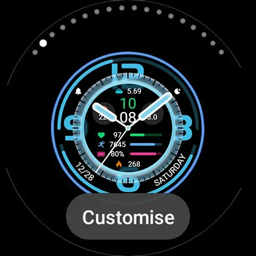 Blue White Glass ZKin Watch screenshot 7