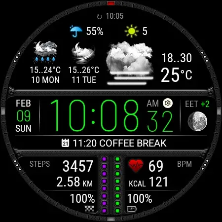 Weather watch face W7.5 screenshot 23