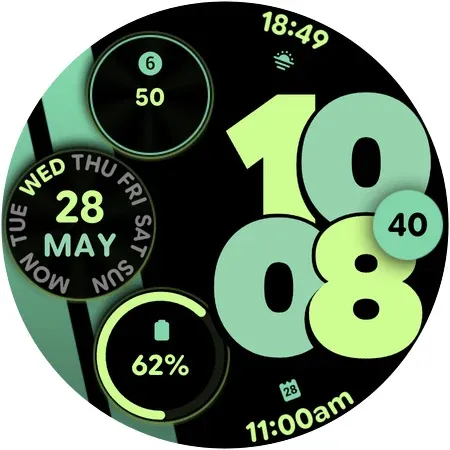Sporty Pixel Pro - Watch face screenshot 9