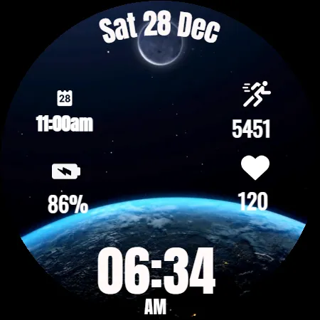 Animated Moonfall Watch Face screenshot 37