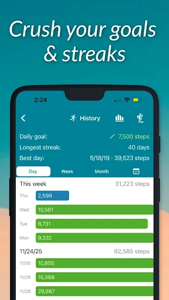 StepUp SCHRITTZÄHLER Pedometer screenshot 2