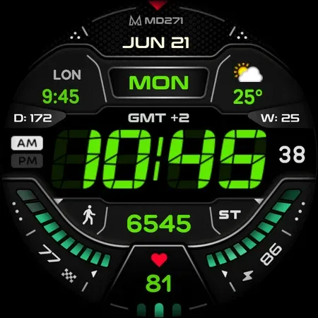 MD271 Digital watch face screenshot 27