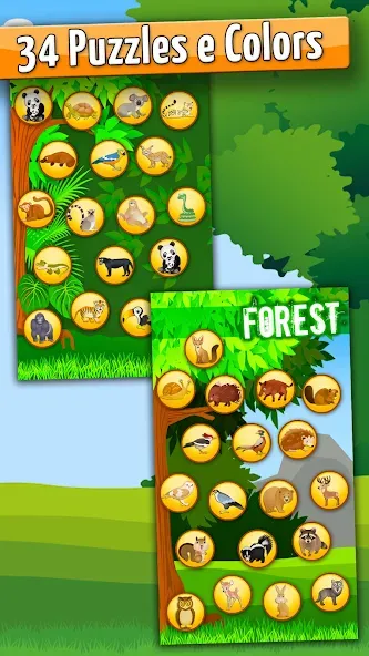 Forest - Kids Coloring Puzzles screenshot 4