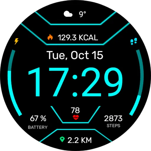 Digital Mites Watch face screenshot 17