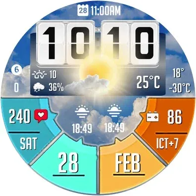N-SPORT550 FlipDial Watch Face screenshot 12