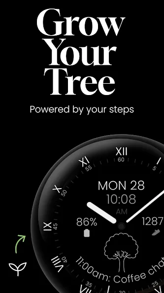 Minimal Black v31 Watch Face screenshot 1