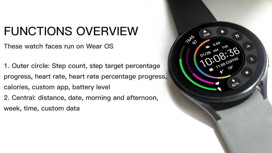ZKin Watch Face Grey Color screenshot 10
