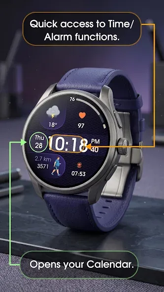 Digital watch face D32 screenshot 3