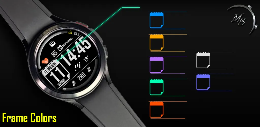 Digital Watch Face MB110 screenshot 2