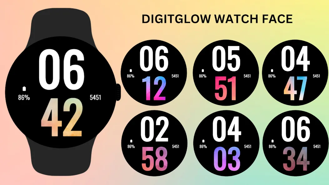 DigitGlow Watch Face screenshot 6