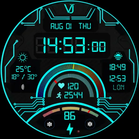 VJ-Avionics Digital Watch Face screenshot 42