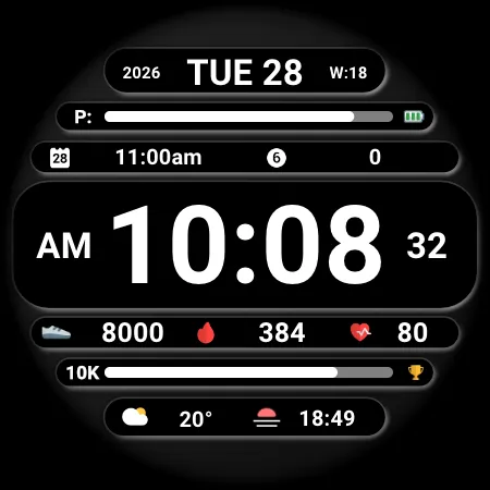 DADAM129: Digital Watch Face screenshot 21