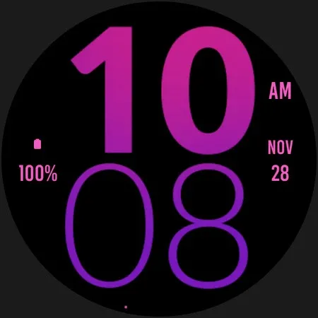 Pink Purple Large Watch Face screenshot 4