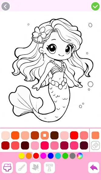 Mermaid Coloring:Mermaid games screenshot 4