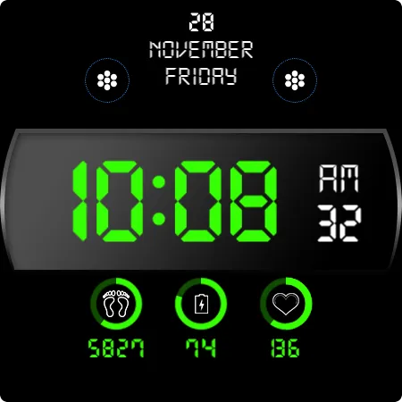 Key WF103 Digital Watch Face screenshot 29