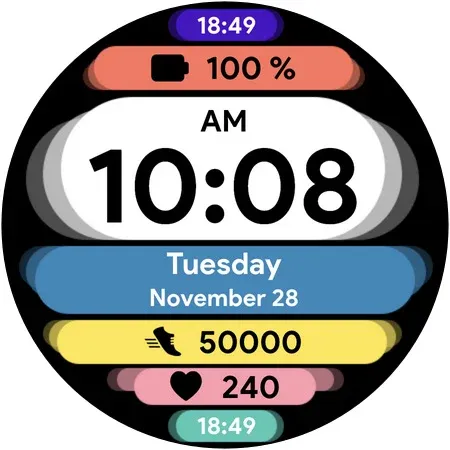 Colorful Cloud - Watch face screenshot 8