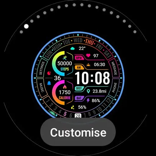 Gradient Line ZKin Watch Face screenshot 44