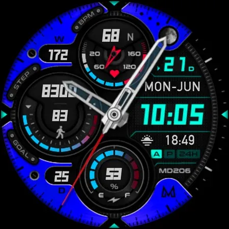 MD206 Analog watch face screenshot 13