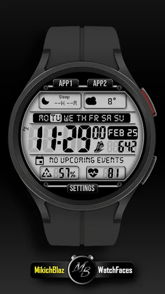 Digital Watch face MB397 screenshot 2
