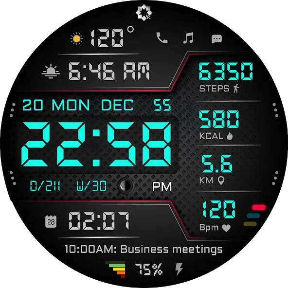 A440 Digital Health Face screenshot 25