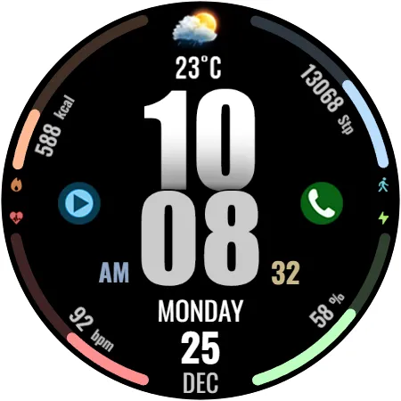 WFP 317 Digital watch face screenshot 41