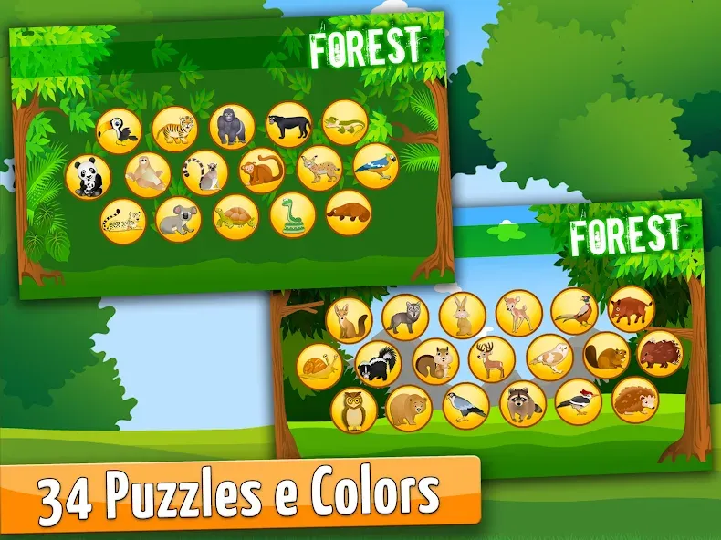 Forest - Kids Coloring Puzzles screenshot 11