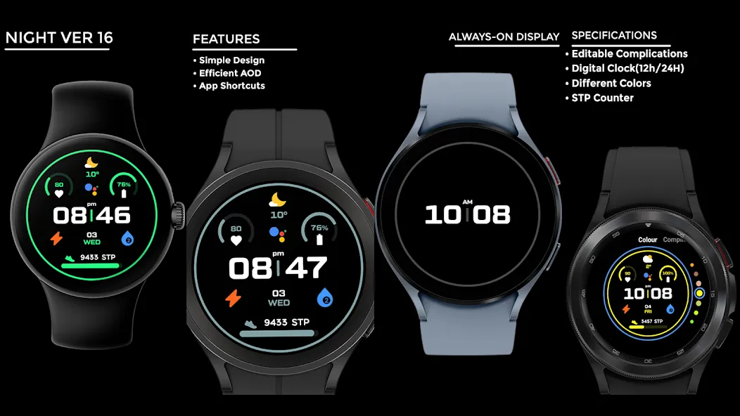 Night ver 16 - watch face screenshot 15