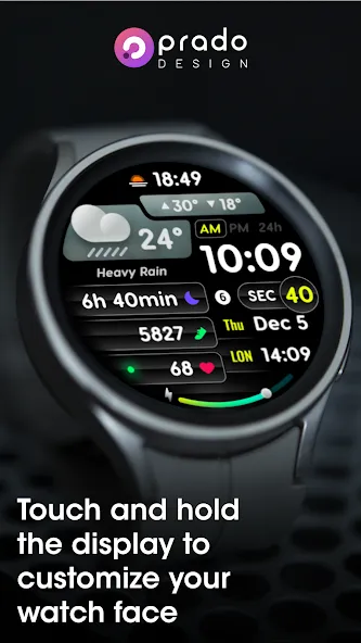 PRADO 72 Weather Watch Face screenshot 4