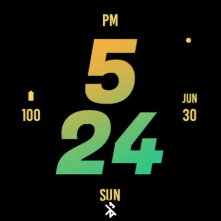Orange Tosca Bold Watch Face screenshot 5
