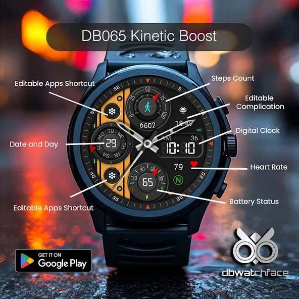 DB065 Kinetic Boost Watch Face screenshot 7