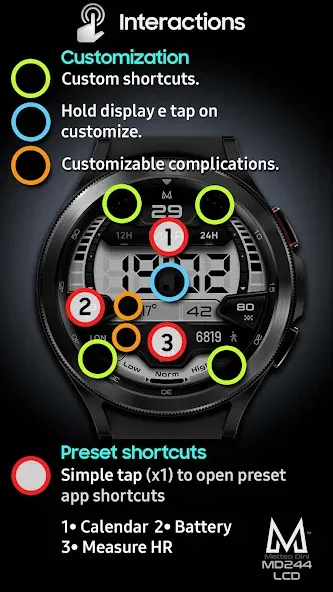 MD244 LCD Digital watch face screenshot 7